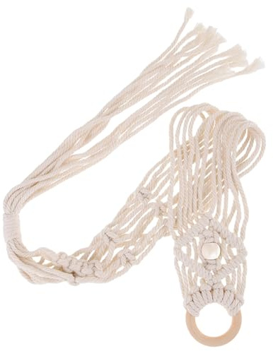 TOPBATHY Supporto da Parete per Chitarra Acustica ed Elettrica in Macramè di Cotone Resistente, Gancio per Ukulele Decorativo e Salvaspazio, Facile da Installare per Strumenti Musicali