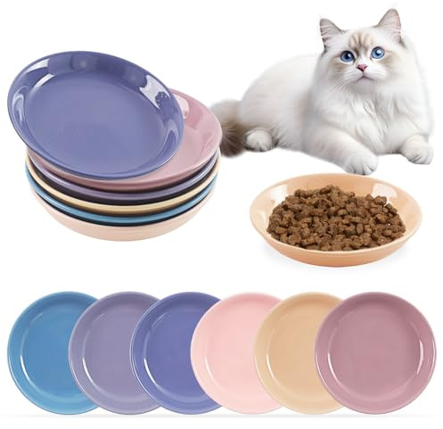 6 Stück Futternapf Katze - Katzen Napfset - Katzennapf Keramik | Katzennapf ErhöHt - Napf Katze - Katzen Fressnapf - ErhöHter Futternapf