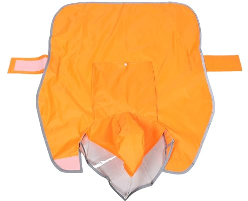 Levemolo Vattentät husdjur regnrock hundregnjacka med ryggsäck hundregnjacka med miniryggsäck Justerbar husdjur regnrock med koppelhållare hund PVC Orange