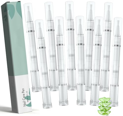 10 stycken nagelvårdspennor, nagelsvamppenna vård nagelvårdspenna för naglar och tånaglar med teeträdolja, aloe vera & E-vitamin, främjar nageltillväxt