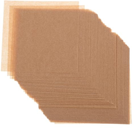 FOMIYES Papier Sulfurisé Carré Alimentaire 10x10 Cm 100 Feuilles Antiadhésif pour Galettes de Hamburger, Préparation de Wraps et Cuisson, Résistant à L’huile, Utilisation Professionnelle