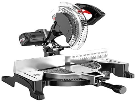 BOOZXCV Troncatrice con Motore ad Alta Coppia da 2800 W, Angoli di Taglio Regolabili da 45° a 90°, Base Stabile e Rinforzata.