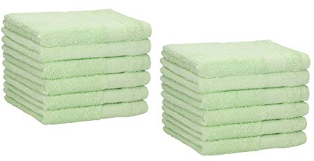Betz Palermo Gästehandtücher Set 12-teilig – 12× Gästehandtuch 30×50 cm, 100% Baumwolle 360 g/m², weich & saugstark, Oeko-TEX® Farbe grün