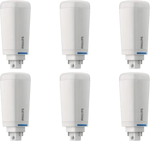 PHILIPS LED PL-C 6-Pack CFL Replacement Light Soft White (2700K) G24Q GX24Q Base