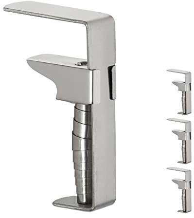 Set de 8 Sujeta Manteles, Pinzas Sujetamanteles, Mesas hasta 4,2 cm de Grosor, Acero Inoxidable, Plateado