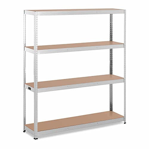 MSW MSW-STSH-34 - Scaffale per carichi pesanti, 160 x 40 x 180 cm, per 4 x 150 kg, colore: Grigio