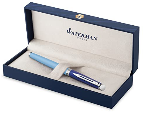 Waterman Hémisphère Rollerball | Metall und blaue Lackierung mit palladiumbeschichteten Zierteilen | Geschenkbox