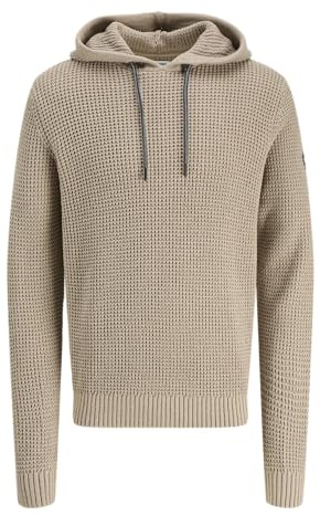 JACK & JONES Sudadera con Capucha para Hombre Jjlink Knit, Vajilla, S
