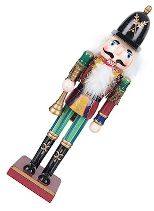 TOPBATHY Nutcracker Soldier Ornaments Wooden Xmas Decoration European Style Festive Home Decor for Christmas Tree and Desktop Crafts Nutcracker Soldier Doll Ornament