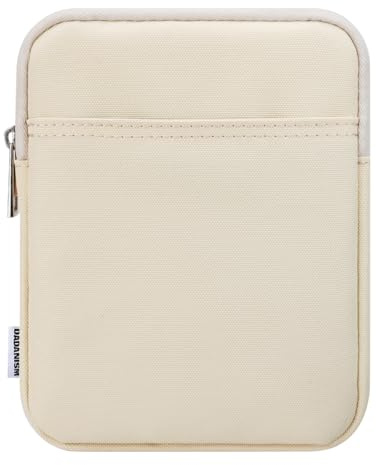 Dadanism 6-7 tum skyddsfodral väska för nya 7 tum Kindle Paperwhite och Kindle Colorsoft Signature Edition, 6 K-indle 11:a generationen, 6 Kobo Clara BW, K-indle Oasis E-Reader, Beige