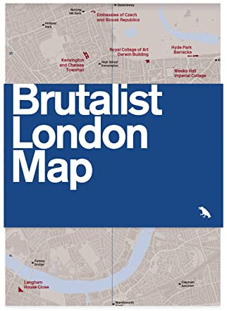 Brutalist London Map 2nd Edition: Guide to Brutalist architecture in London - 2nd edition (Blue Crow Media Architecture Maps)