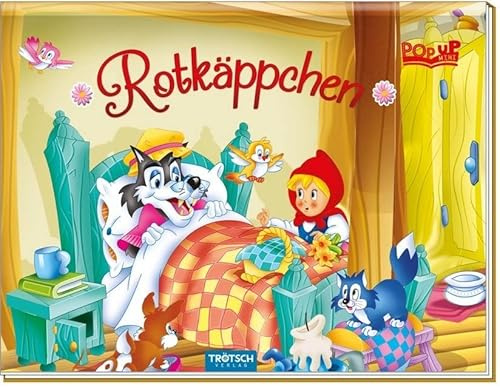 Pop-up-Mini Rotkäppchen: Wattierter Einband mit Glitzer: Wattierter Einband mit Glitzercover