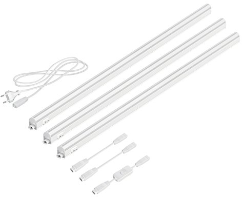 parlat LED Unterbau-Leuchten Rigel, je 87,3cm, mit Schalter, je 1002lm, warm-weiß, 3er Set