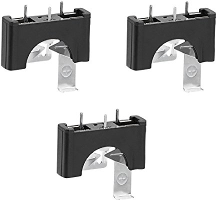 sourcing map 3Stk. Vertikal Knopfzellen Knopfbatterie Batteriehalter Halter 3 Klemmen CR2025 DE de