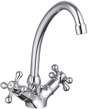 Mélangeur de Lavabo Haut Rétro Chromé FEDLEEN by Eurosanit
