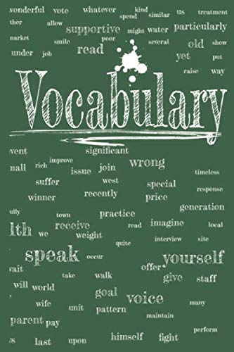 Vocabulary: Vokabelheft: 2 Spalten, liniert, Softcover, 60 Seiten, für ideales Vokabeln lernen. Praktisches Format: 6x9 Zoll (entspricht etwa einem DIN A5-Format, 15.2 x 22.9cm)