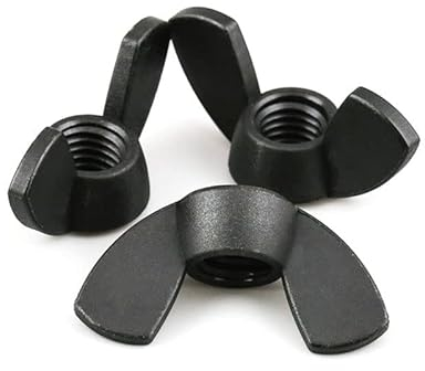 Nylon Mutter Flügelmutter Barren Kunststoff Rändelmutter M3 M4 M5 M6 M8 M10 M12-M10,50St