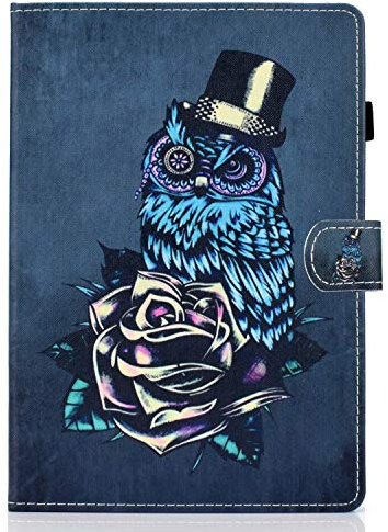 Bspring Hülle für 6 Neu Kindle (11. Generation, 2022/2024), PU-Leder Leichte Schutzhülle mit Auto Schlaf/Wach Funktion Smart Cover für Amazon Kindle (2022/2024) e-Reader,Eule
