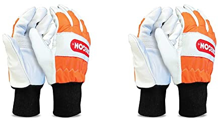 Oregon Kettensägen-Schutzhandschuhe aus Leder mit Linkshandschutz - Größe 8 & Schnittschutzhandschuhe aus Leder mit Schutz in der linken Hand – L/10