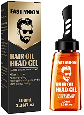 2-i-1 hårvax med kam för män, man hårgel för hårstyling och naturlig hårstyling, långvarig, 100 ml