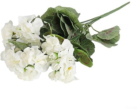 SPORTARC Künstliche Geranien Seide Blumen Künstliche Rote Geranie Faux Blumen Rote Geranien für Wohnkultur Terrasse Grab Friedhof Vase Tisch Mittelstück