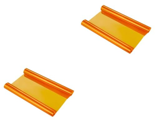 Supvox 2stücke Selbstklebende Tönungsfolie Für Scheinwerfer Und Rücklichter Orange Wasserfest Hitzebeständig Einfach Zu Reinigen Schützt Vor Kratzern Für Individuelle