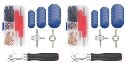 2 Satz von 70 Stück/Set Auto LKW Motorrad Roller Rad Reparatur Werkzeug Set Tragbare Fahrräder Reifen Patches Ventil Kappe Entfernen Handwerkzeug