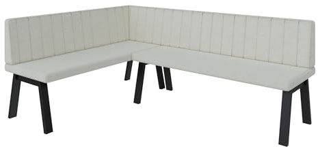 FURNISTAR Eckbank Akiko Metal A - Eckbankgruppe für Ihrem Esszimmer, Küche modern, Sitzecke, Essecke. Perfekt für Küche, Büro und Rezeption. Solide und Starke Verarbeitung. (142x196-Links-Inari22)