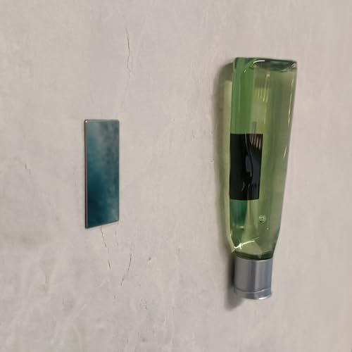 Wandbreite Clip - Magnetische Wandhalterung für Shampoo Duschgel Spülmittel in Dusche Bad Küche (Klebeplättchen einzeln)
