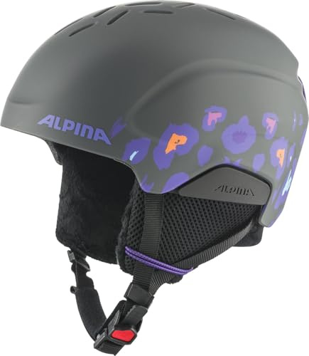 ALPINA Unisex ungdom PIZI skidhjälm, Midnight-Grey Lejon matt, 46–51 cm