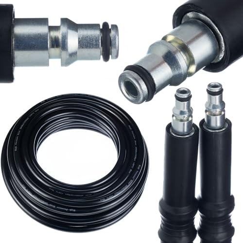 Rosfix Tubo Alta Pressione 5m Quick Connect – Nylon Rinforzato, 200 Bar, 60°C | ricambio per idropulitrice AR Blue Clean/Michelin/Black+Decker/Makita/Stanley | Accessorio Lavaggio