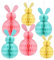 BAIYSFFG Easter Hanging Decorations,6 PCS Rabbit Honeycomb Ball Pendant Decoration Hanging Bunny Pendant Ornament Easter Party Favors
