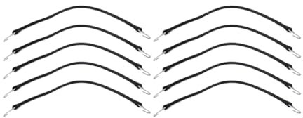 SIKUAI 10 Stück Gummi-Spannseile mit Haken, 78,7 cm, strapazierfähige Outdoor-Gummi-Planengurte, Zurrgurte, 50099999, Schwarz Für universelle Wasserfahrzeuge, Motorräde