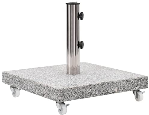 Xichuzi Sonnenschirmständer, Schirmständer Sonnenschirm, Sonnenschirm Ständer, Sonnenschirm Fuß, Parasol Stand, Sonnenschirm Fuss, Granit 30 kg Quadrat Grau