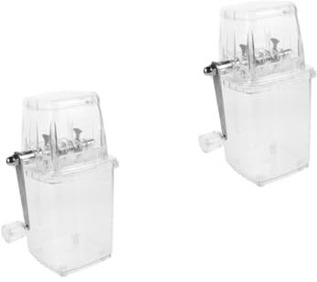Cabilock 2 Pièces machine à glace à raser manuelle gadget machine à glacons machine à glace pilée moelleuse broyeurs à glace machine pour glace pilée Rasage de glace Plastique Transparent