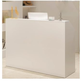 HUFIREHU Bancone Reception Bancone Reception Bancone Di Negozio Bancone Vendita Bancone Casse Con Cassetto Banco Reception Ufficio Tavolo Da Banco Cassa Al Dettaglio Mobilità Reception Bianco Mdf(Whit
