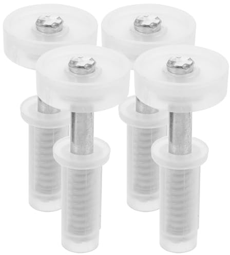 Charnière Porte Armoire Pliante en Acier Inoxydable, Kit 4 Pièces | Ouverture Fluide, Usage Intensif, Pose Simple, Finition Blanche, pour Placard Pliant et Porte Double
