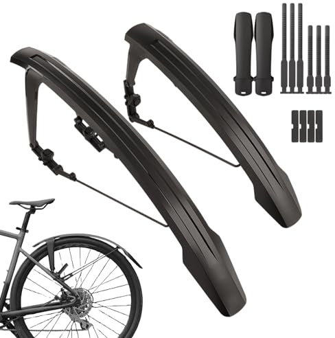 Parafango per Bicicletta, paraspruzzi Regolabile, Set di parafanghi per Bicicletta, per Mountain Bike, Ciclismo su Strada, Libero, Equitazione con Umido