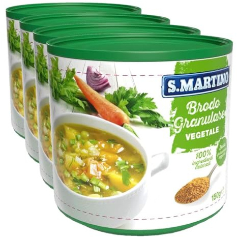 S.Martino S.Martino - Brodo Vegetale Granulare 150G - 150 Gr (Confezione da 4)
