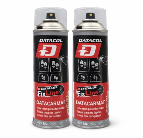Datacol DataCarmat – Tinte para Alfombrillas de Coche 400 ml | Aerosol Restaurador de Color Negro para Alfombrillas Textiles y de Caucho | Renovación Interior Profesional y Secado Rápido (2)