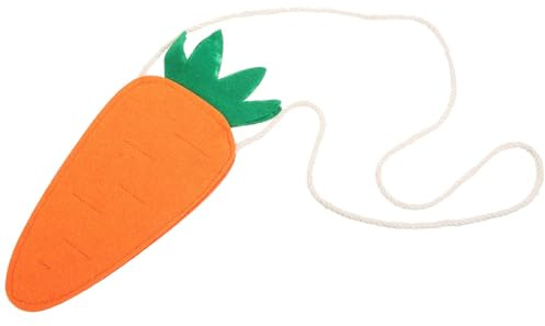 TOYANDONA Karottentasche für Mädchen Kleine Karottenaufbewahrungstasche aus Vliesstoff mit Tragegurt Ostern Cosplay Kinderparty Accessoire