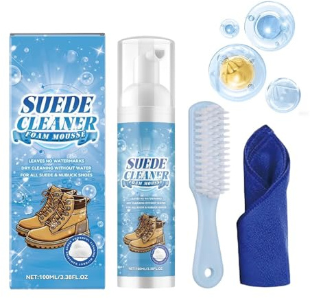 Skorengöring 100ml Milda Skovårdsaccessoarer Med Borste Och Handduk | Lädersko Rengöringssats För Läderstövlar Canvas Och PU Sko