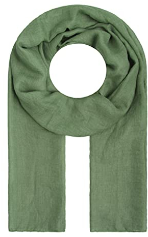 Majea Tuch Lima schmal geschnittenes Damen-Halstuch uni Schal einfarbig Sommerschal Sommer Halstuch (880010) (khaki)