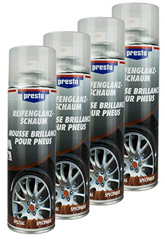 Presto 4X REIFENGLANZ-Schaum Reifen Glanz Schaum Reiniger Pflege 500 ml 157189