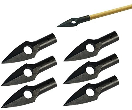 Huntingdoor 12 Pcs Archery Arrows Broadheads 150grain Metal Hunting Arrowheads Field Point Tips for Hunting Arrows DIY Wooden Bamboo Arrows (12)