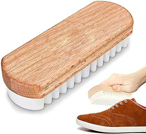 LATRAT 3 cepillos de piel rugosa para zapatos, cepillo de piel rugosa con placas de crepé lavables para el cuidado de la gamuza
