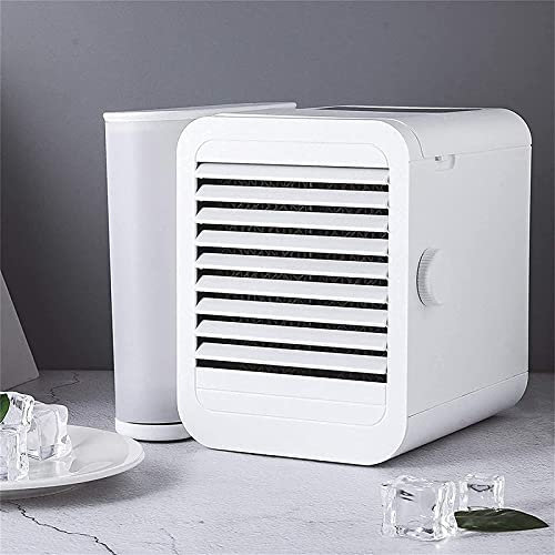 Enfriador de aire personal, aire acondicionado portátil, enfriador de aire refrigerado por agua USB 2021 con tanque de agua grande de 1000 ml, ventilador de CA personal para neutralidad de carbono,
