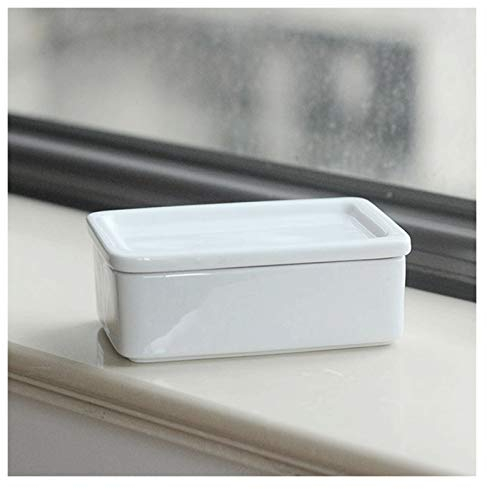 Beurrier Conteneur de beurre rectangulaire avec un couvercle.Un plat de beurre blanc avec des collations de beurre, de fromage et de gâteau.C'est le meilleur choix pour les cadeaux. Boîte à Fromage