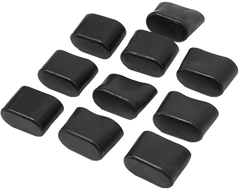 FUBESK 10 X Rubber Chair Leg Cap Oval Covers Furniture Table Feet Floor Protectors Scratches and Noise for Home Patio Garden Office
