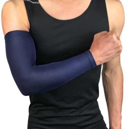 Manicotti per uomo e donna, a compressione, per braccia, protezione solare, maniche unisex, per ciclismo, golf, ciclismo all'aperto, spore